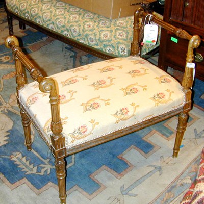 Lot 368 - Louis XV Style Upholstered Vanity Bench