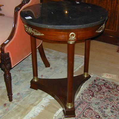 Lot 605 - Empire Style Marble Top Gilt-Bronze Mounted...