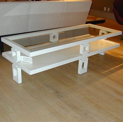 Lot 207 - Painted Wood and Glass Low Table Designed by...