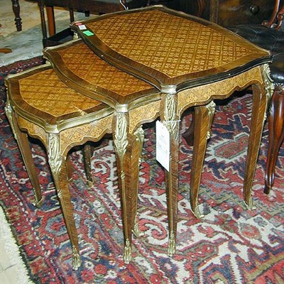 Lot 646 - Nest of Three Louis XVI Style Gilt-Bronze...