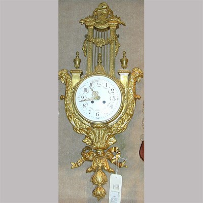 Lot 366 - Louis XVI Style Gilt-Bronze Clock