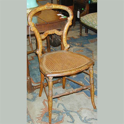 Lot 456 - Pair of Painted and Gilt Side Chairs