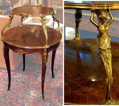 Lot 563 - Louis XV Style Gilt-Bronze Mounted Parquetry...