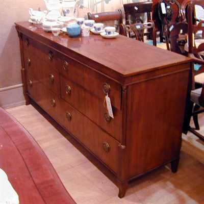 Lot 191 - Empire Style Walnut Dresser