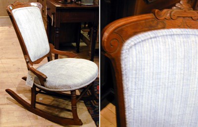 Lot 194 - Eastlake Walnut Rocking Chair