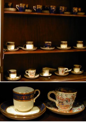 Lot 201 - Group of Continental Porcelain Demitasse Cups...