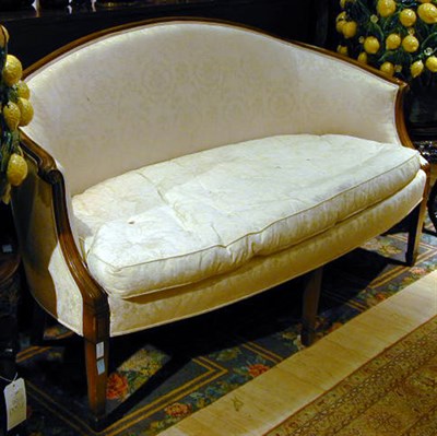 Lot 211 - Georgian Style Upholstered Walnut Settee