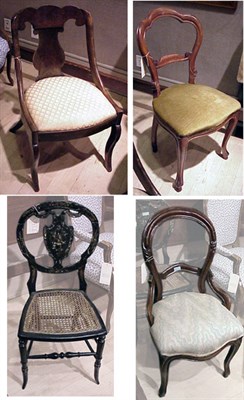 Lot 218 - Group of Four Victorian Side Chairs