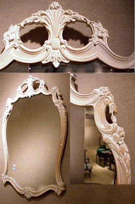 Lot 253 - Pair of Italian Rococo Style Painted Mirrors