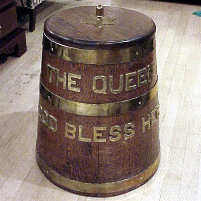 Lot 259 - English Brass Bound Oak Barrel