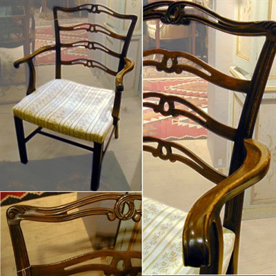Lot 265 - Set of Six Georgian Style Mahogany Dining...