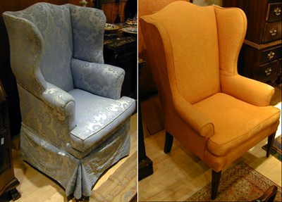 Lot 271 - Two Upholstered Wing Chairs