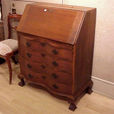 Lot 281 - Georgian style Mahogany Slant-Front Desk