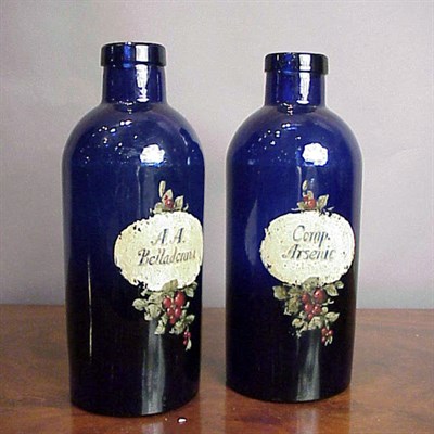 Lot 288 - Two Cobalt Glass Apothecary Jars