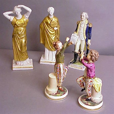 Lot 298 - Group of Five Continental Porcelain Figures