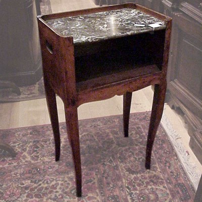 Lot 322 - Provincial Louis XV Style Marble Top Walnut...