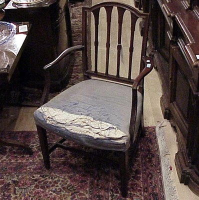 Lot 339 - Pair of Georgian Style Mahogany Armchairs