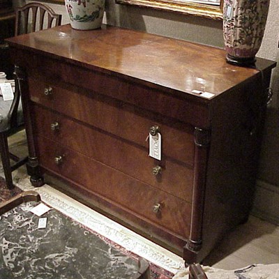 Lot 340 - Empire Style Mahogany Chest of Drawers