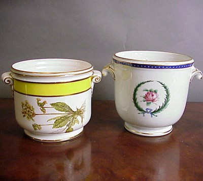 Lot 346 - Two Continental Porcelain Cachepots