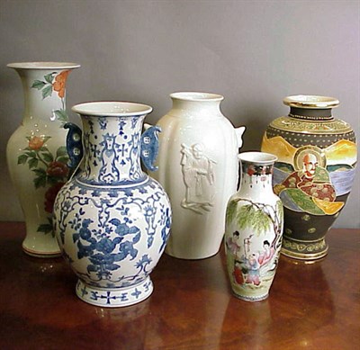 Lot 335A - Group of Five Asian Style Porcelain Vases