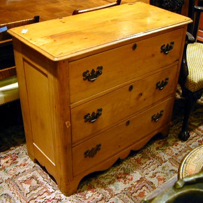 Lot 356 - Victorian Pine Chest of Drawers