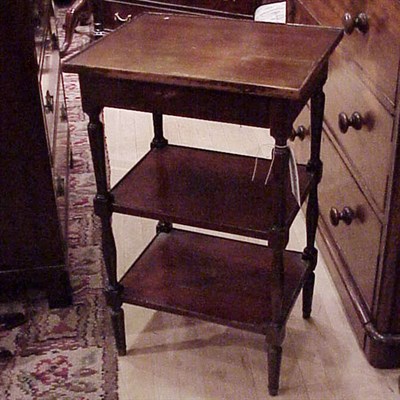 Lot 358 - Georgian Style mahogany Three-Tier Side Table