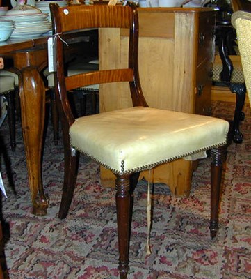 Lot 362 - Set of Five Regency Style Mahogany and Maple...