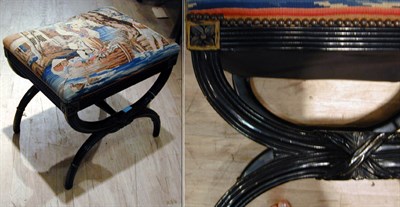 Lot 394 - Neoclassical Style Needlepoint Upholstered...