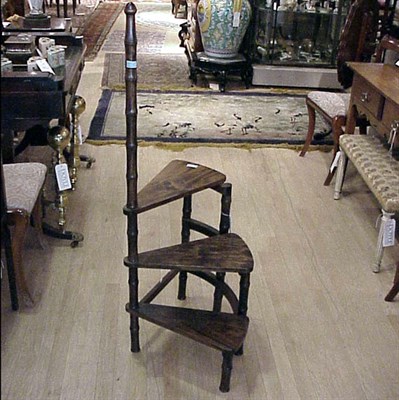 Lot 635 - Set of Victorian Style Faux Bamboo Library Steps