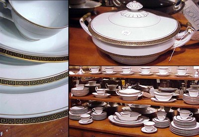 Lot 626 - Gilt-Decorated Porcelain Partial Dinner...