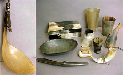 Lot 488 - Miscellaneous Group of Horn Articles...