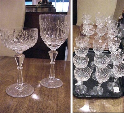Lot 533 - Group of Cut Glass Stemware Approximately...