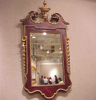 Lot 547 - Georgian Style Gilt-Decorated Mahogany Mirror