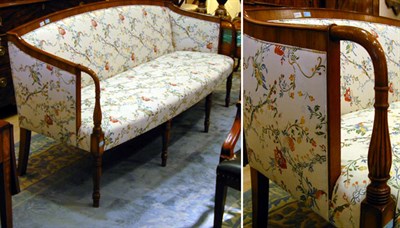Lot 558 - Federal Style Upholstered Mahogany Settee
