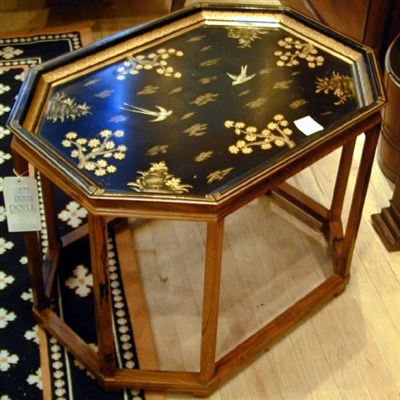 Lot 573 - Regency Style Tole Painted Tray on Stand