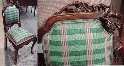 Lot 574 - Pair of Asian Style Victorian Mahogany Side...