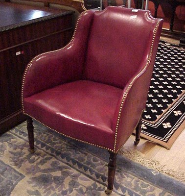 Lot 586 - Pair of Regency Style Upholstered Mahogany...