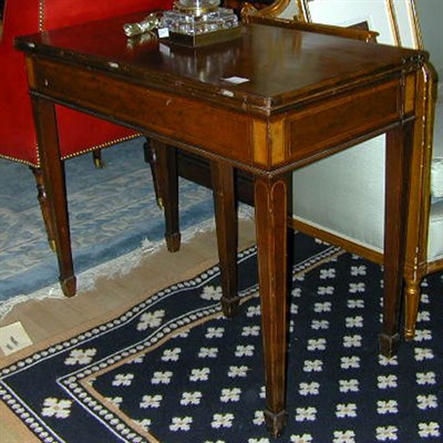 Lot 591 - Edwardian Inlaid Mahogany Fold Over Table