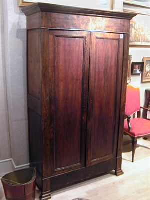 Lot 595 - Provincial Continental Stained Wood Armoire