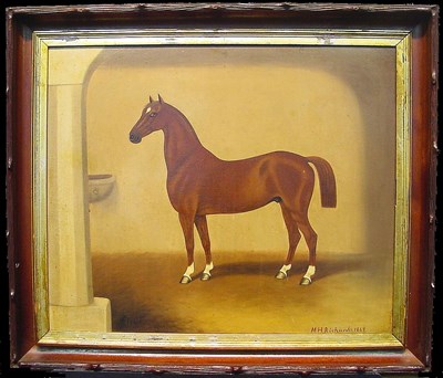 Lot 90 - M.H. Richards 19th Century HORSE IN STABLE...