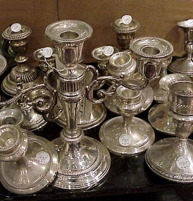 Lot 437 - Group of Sterling Silver Candlesticks...