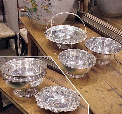 Lot 450 - Group of Five Silver Plated Bowls