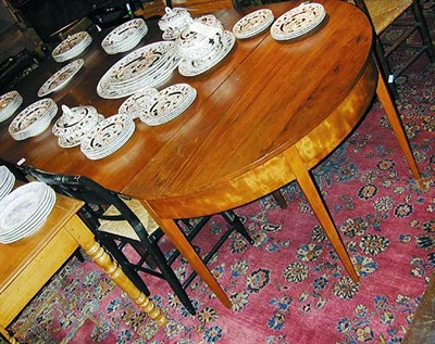 Lot 381 - Federal Cherry Three-Part Dining Table New...