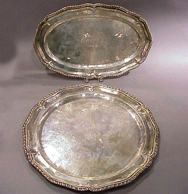 Lot 332 - Two Mexican Silver Platters Total...