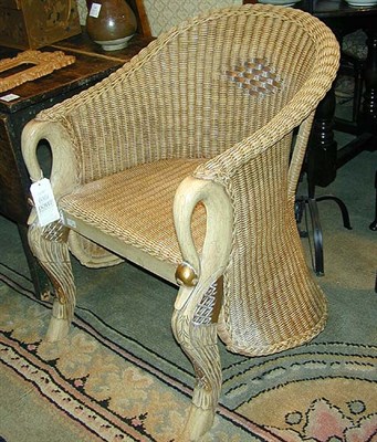 Lot 713 - Pair of Empire Style Painted Armchairs