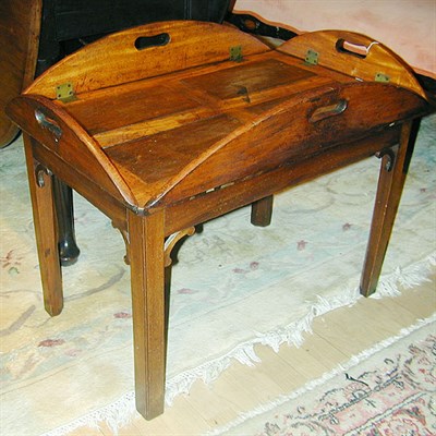 Lot 610 - Pair of Georgian Style Mahogany Tray Tables