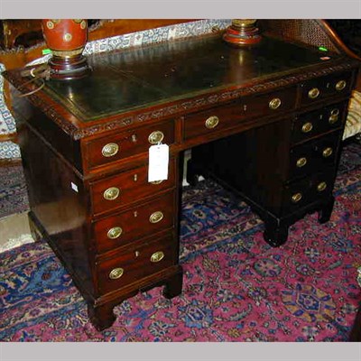 Lot 535 - George III Style Leather Inset Mahogany...