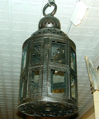 Lot 300 - Japanese Hammered and Incised Iron Hanging...