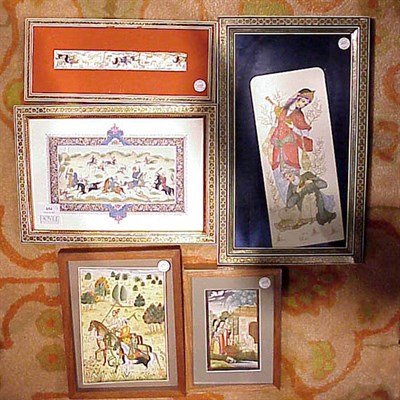 Lot 654 - Group of Eight Framed Asian Style Works