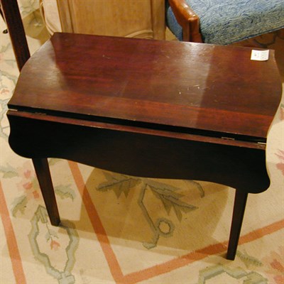 Lot 667 - Two Georgian Style Mahogany Drop-Leaf Low Tables